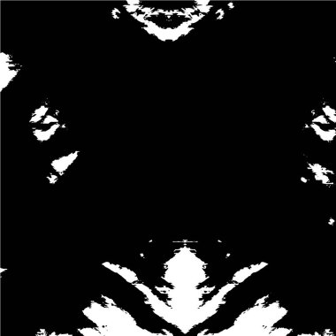 Grunge üst üste biniyor. Soyut siyah-beyaz vektör arkaplanı. Çatlak, leke ve noktalarda kirli desenli tek renkli klasik yüzey. Karanlık korku tarzında eski bir duvar.