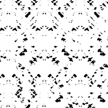 Grunge üst üste biniyor. Soyut siyah-beyaz vektör arkaplanı. Çatlak, leke ve noktalarda kirli desenli tek renkli klasik yüzey. Karanlık korku tarzında eski bir duvar.