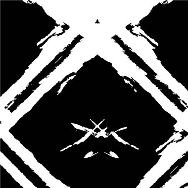 Eski püskü desenli basit desenli siyah beyaz poster tasarımı