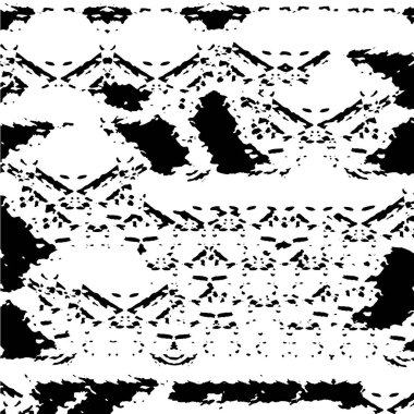 Soyut monokrom sanat illüstrasyonu. Siyah ve beyaz lekeli desen