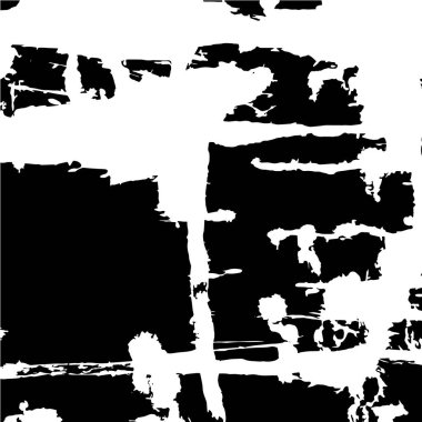 Grunge siyah beyaz desen. Monokrom parçacıkları soyut doku. Çatlakların, sürtünmelerin, çiplerin, lekelerin, mürekkep lekelerinin, çizgilerin geçmişi. Koyu tasarım arka plan yüzeyi.