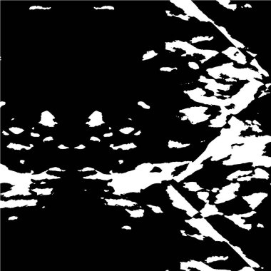 Grunge siyah beyaz desen. Monokrom parçacıkları soyut doku. Çatlakların, sürtünmelerin, çiplerin, lekelerin, mürekkep lekelerinin, çizgilerin geçmişi. Koyu tasarım arka plan yüzeyi.