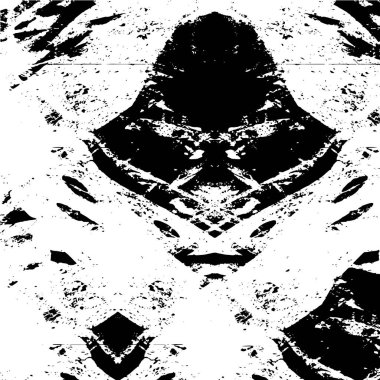 Grunge siyah beyaz desen. Monokrom parçacıkları soyut doku. Çatlakların, sürtünmelerin, çiplerin, lekelerin, mürekkep lekelerinin, çizgilerin geçmişi. Koyu tasarım arka plan yüzeyi.