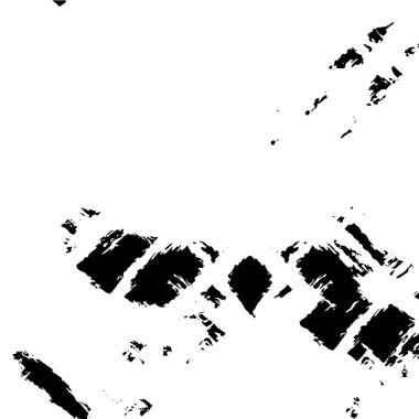 Grunge siyah beyaz desen. Monokrom parçacıkları soyut doku. Çatlakların, sürtünmelerin, çiplerin, lekelerin, mürekkep lekelerinin, çizgilerin geçmişi. Koyu tasarım arka plan yüzeyi.