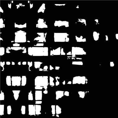 Grunge siyah beyaz desen. Monokrom parçacıkları soyut doku. Çatlakların, sürtünmelerin, çiplerin, lekelerin, mürekkep lekelerinin, çizgilerin geçmişi. Koyu tasarım arka plan yüzeyi.