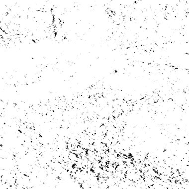 Grunge siyah beyaz desen. Monokrom parçacıkları soyut doku. Çatlakların, sürtünmelerin, çiplerin, lekelerin, mürekkep lekelerinin, çizgilerin geçmişi. Koyu tasarım arka plan yüzeyi.
