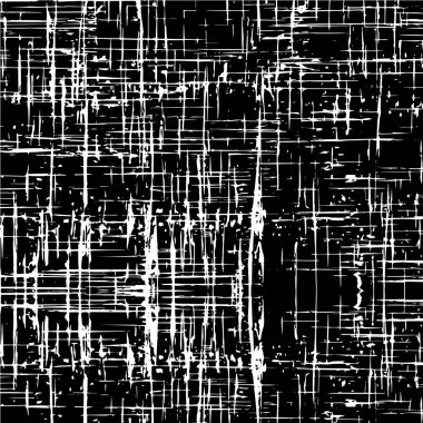 Grunge siyah beyaz desen. Monokrom parçacıkları soyut doku. Çatlakların, sürtünmelerin, çiplerin, lekelerin, mürekkep lekelerinin, çizgilerin geçmişi. Koyu tasarım arka plan yüzeyi.