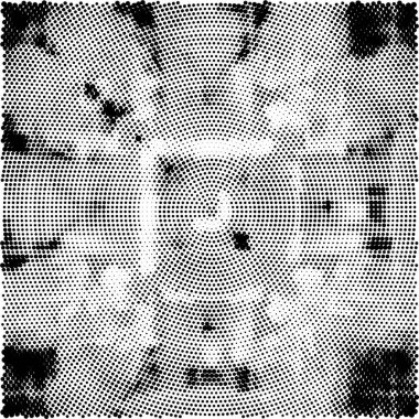 Grunge siyah beyaz desen. Monokrom parçacıkları soyut doku. Çatlakların, sürtünmelerin, çiplerin, lekelerin, mürekkep lekelerinin, çizgilerin geçmişi. Koyu tasarım arka plan yüzeyi.
