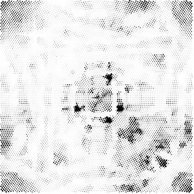 Grunge siyah beyaz desen. Monokrom parçacıkları soyut doku. Çatlakların, sürtünmelerin, çiplerin, lekelerin, mürekkep lekelerinin, çizgilerin geçmişi. Koyu tasarım arka plan yüzeyi.