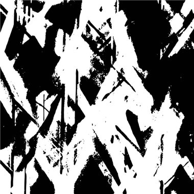Grunge siyah beyaz desen. Monokrom parçacıkları soyut doku. Çatlakların, sürtünmelerin, çiplerin, lekelerin, mürekkep lekelerinin, çizgilerin geçmişi. Koyu tasarım arka plan yüzeyi.