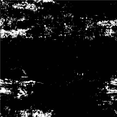 Grunge siyah beyaz desen. Monokrom parçacıkları soyut doku. Çatlakların, sürtünmelerin, çiplerin, lekelerin, mürekkep lekelerinin, çizgilerin geçmişi. Koyu tasarım arka plan yüzeyi.