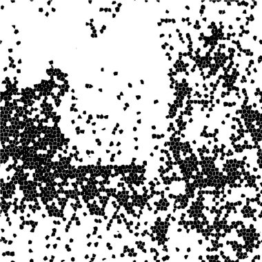 Grunge siyah beyaz desen. Monokrom parçacıkları soyut doku. Çatlakların, sürtünmelerin, çiplerin, lekelerin, mürekkep lekelerinin, çizgilerin geçmişi. Koyu tasarım arka plan yüzeyi.