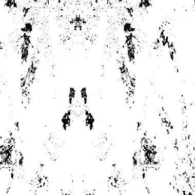 Grunge siyah beyaz desen. Monokrom parçacıkları soyut doku. Çatlakların, sürtünmelerin, çiplerin, lekelerin, mürekkep lekelerinin, çizgilerin geçmişi. Koyu tasarım arka plan yüzeyi.