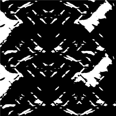 Grunge siyah beyaz desen. Monokrom parçacıkları soyut doku. Çatlakların, sürtünmelerin, çiplerin, lekelerin, mürekkep lekelerinin, çizgilerin geçmişi. Koyu tasarım arka plan yüzeyi.