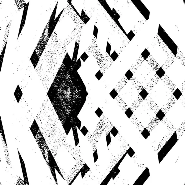 Zwart Wit Patroon Met Rommelige Textuur — Stockvector