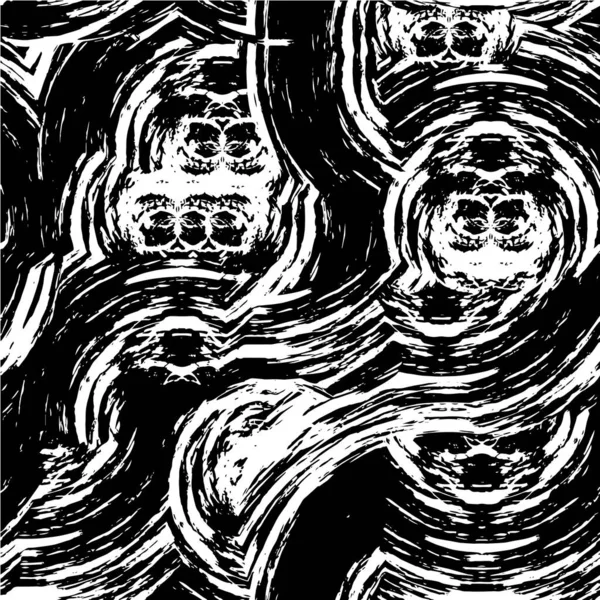 Грубо Оформленный Узор Черно Белыми Вставками — стоковый вектор