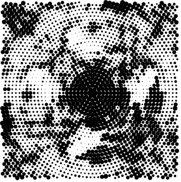 Monokrom Gürültülü Desen Grunge Poster Tasarımı — Stok Vektör