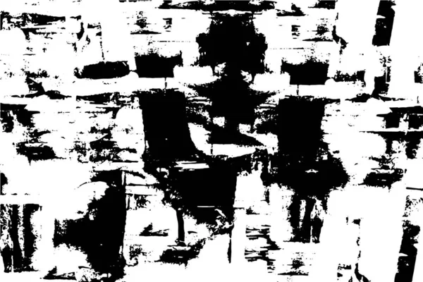 Простой Текстурированный Черно Белый Дизайн Плаката Потрепанным Рисунком — стоковый вектор