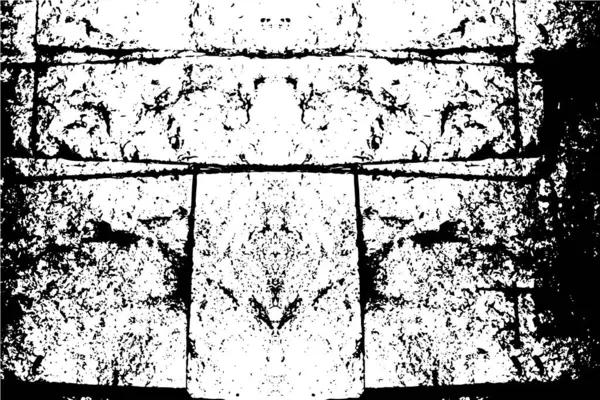 Текстурированный Черно Белый Дизайн Плаката Потрепанным Рисунком — стоковый вектор