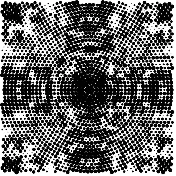 Текстурований Чорно Білий Плакатний Дизайн Шорстким Візерунком — стоковий вектор