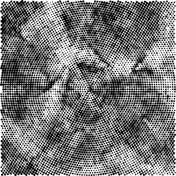 Abstrakte Monochrome Kunstillustration Muster Mit Schwarzen Und Weißen Flecken — Stockvektor