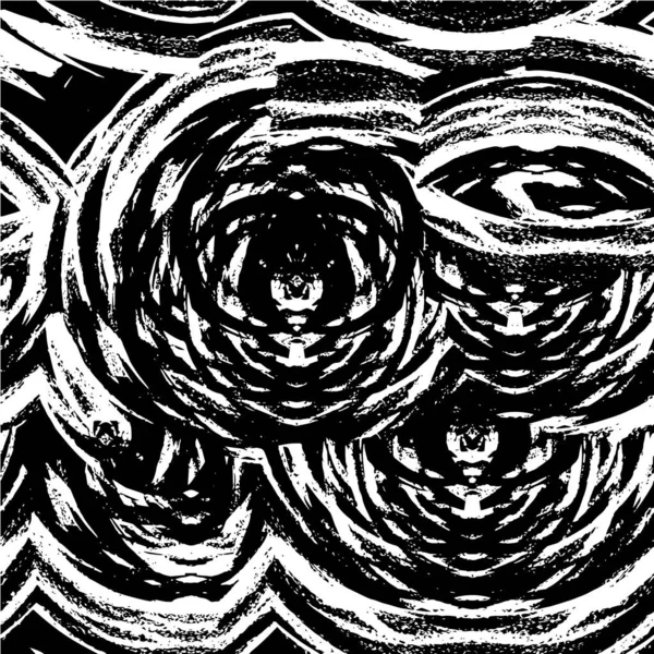 Abstract Zwart Wit Geschilderd Grunge Achtergrond Patroon Met Textuur — Stockvector
