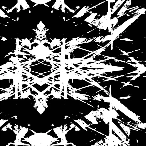 Grunge Patrón Blanco Negro Partículas Monocromáticas Textura Abstracta Antecedentes Grietas — Archivo Imágenes Vectoriales