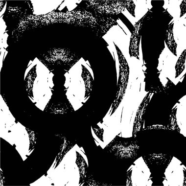 Kopyalama alanı için soyut şablon. Pis siyah beyaz lekeler ve lekeler 