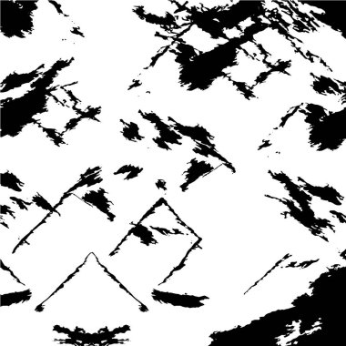 Çatlaklarla yaşlanmış arka plan. Duvar kağıdına siyah ve beyaz damlalar