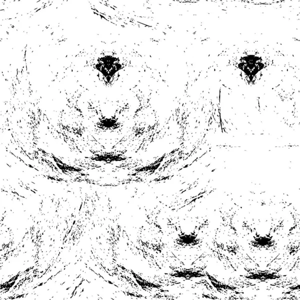 发牢骚的黑白斑斑和污迹 复制空间的抽象模板 — 图库矢量图片