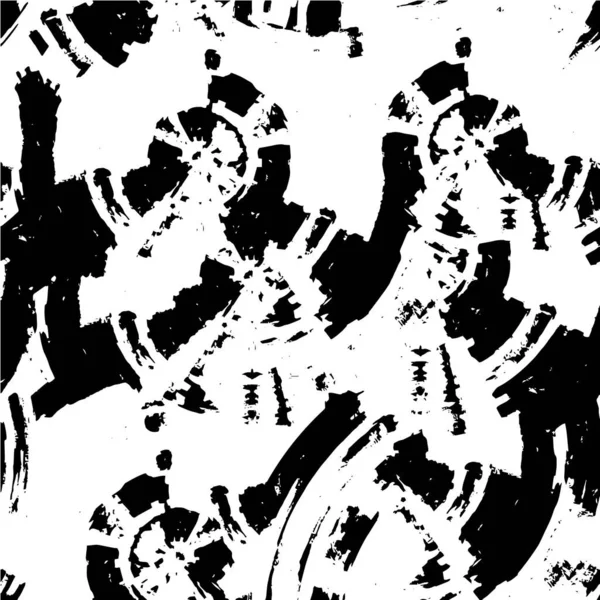 Modelo Grunge Preto Branco Abstrato Papel Parede Angústia — Vetor de Stock