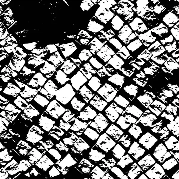 Cracked Pattern Texture Black White Art — Stock Vector