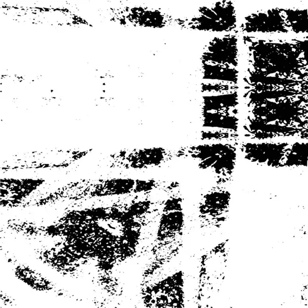 Брудний Фон Тріщинами Чорно Білі Чіпси Шпалерах — стоковий вектор