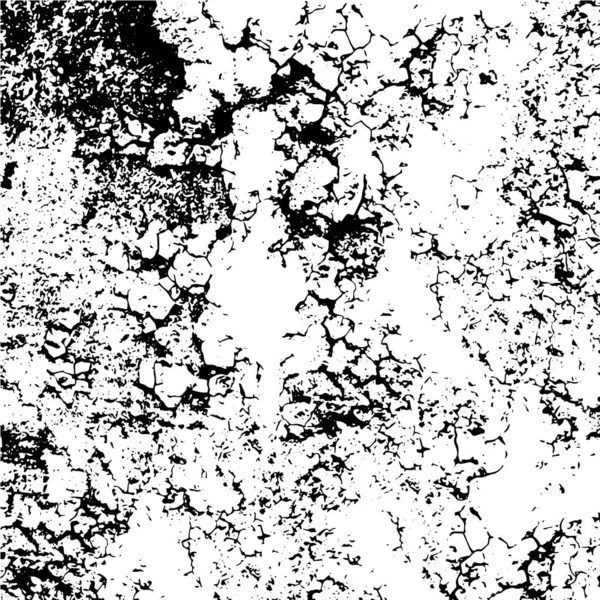 有裂缝的老化背景 壁纸上的黑白水花 — 图库矢量图片