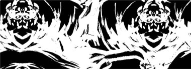 Soyut arkaplan. Monokrom dokusu. Siyah ve beyaz desenli arkaplan.