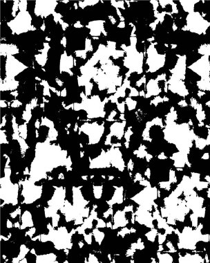 Grunge black and white pattern. Monochrome particles abstract texture. Background of cracks, scuffs, chips, stains, ink spots, lines. Dark design background surface. Gray printing element