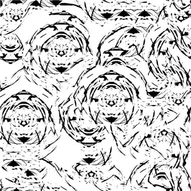 Grunge black and white pattern. Monochrome particles abstract texture. Background of cracks, scuffs, chips, stains, ink spots, lines. Dark design background surface. Gray printing element