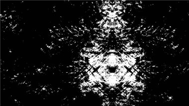 Vektör grunge dokusu. Siyah beyaz arka plan. Soyut monokrom resim koyu tonlarda solmuş bir efekt içerir