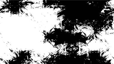 Vektör grunge dokusu. Siyah beyaz arka plan. Soyut monokrom resim koyu tonlarda solmuş bir efekt içerir