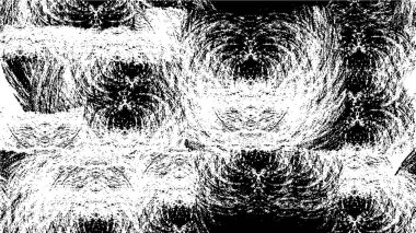 Vektör grunge dokusu. Siyah beyaz arka plan. Soyut monokrom resim koyu tonlarda solmuş bir efekt içerir