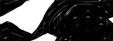 Vektör grunge dokusu. Siyah beyaz arka plan. Soyut monokrom resim koyu tonlarda solmuş bir efekt içerir