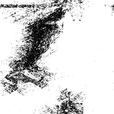 Vektör grunge dokusu. Siyah beyaz arka plan. Soyut monokrom resim koyu tonlarda solmuş bir efekt içerir