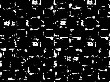 Vektör grunge dokusu. Siyah beyaz arka plan. Soyut monokrom resim koyu tonlarda solmuş bir efekt içerir