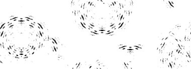 Vektör grunge dokusu. Siyah beyaz arka plan. Soyut monokrom resim koyu tonlarda solmuş bir efekt içerir