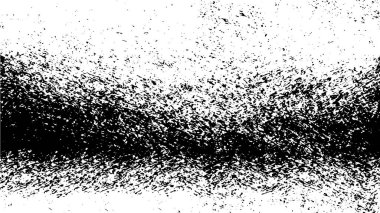 Vektör grunge dokusu. Siyah beyaz arka plan. Soyut monokrom resim koyu tonlarda solmuş bir efekt içerir