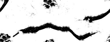 Vektör grunge dokusu. Siyah beyaz arka plan. Soyut monokrom resim koyu tonlarda solmuş bir efekt içerir