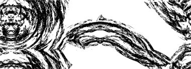 Vektör grunge dokusu. Siyah beyaz arka plan. Soyut monokrom resim koyu tonlarda solmuş bir efekt içerir