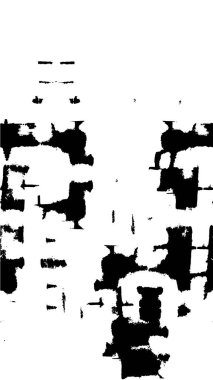 Vektör grunge dokusu. Siyah beyaz arka plan. Soyut monokrom resim koyu tonlarda solmuş bir efekt içerir