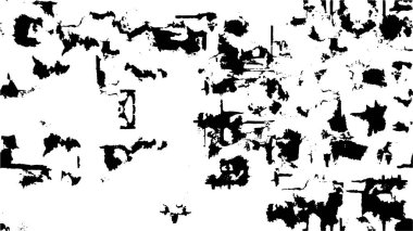 Vektör grunge dokusu. Siyah beyaz arka plan. Soyut monokrom resim koyu tonlarda solmuş bir efekt içerir