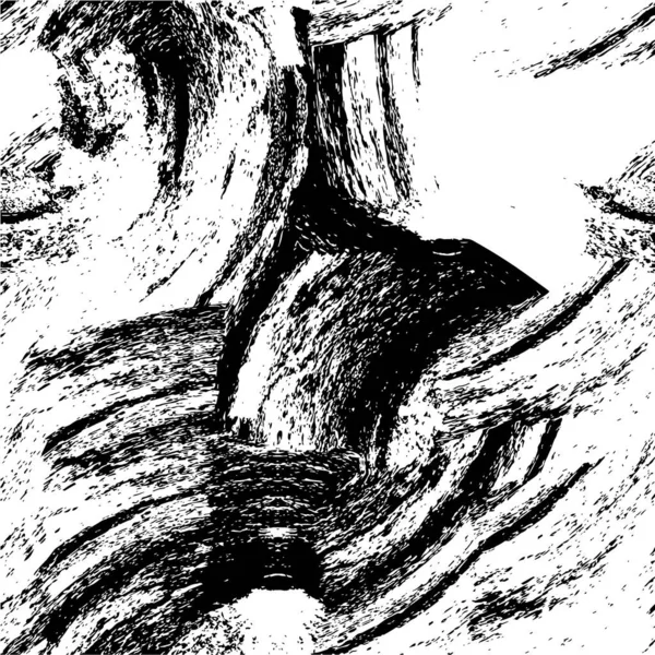 粗糙的背景 黑色和白色 带有划痕 抽象向量说明 — 图库矢量图片